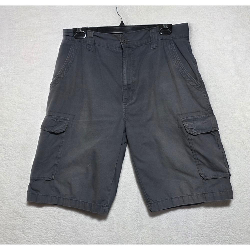Airwalk Men's Charcoal Gray Ripstop Cargo Shorts Size 32 Utility Skater Casual